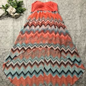 High-Low Strapless Dress